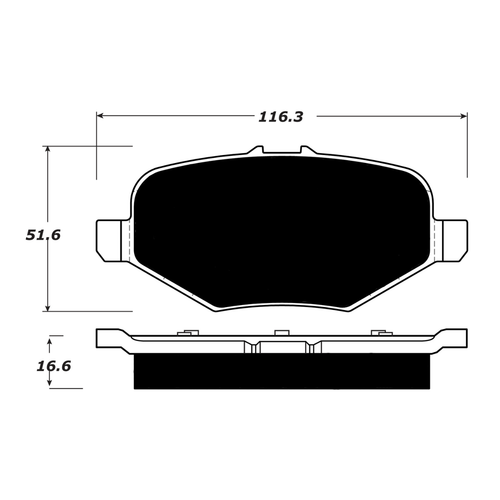 Porterfield AP1612 R4-S Rear Brake Pad, Ford Taurus SHO 2013-2016