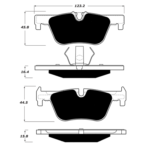 Porterfield AP1613 R4-S Rear Brake Pad, 2012-2016 BMW 328i/328i xDrive / 2014-2016 BMW 428i/428i xDrive