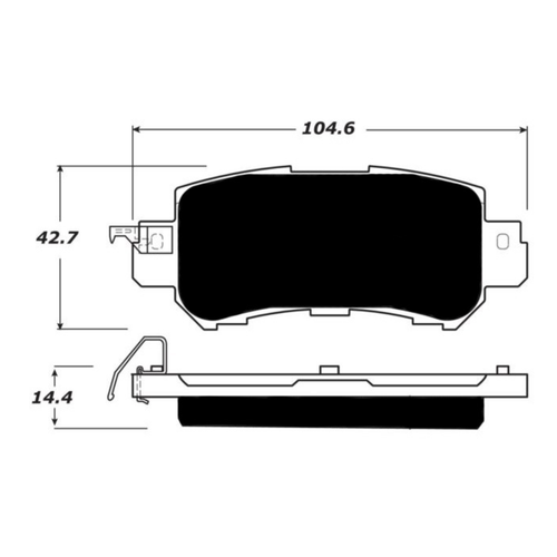Porterfield AP1624 R4-S Rear Brake Pad, Mazda CX-3 2016-2017