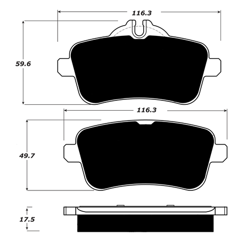 Porterfield AP1630 R4-S Rear Brake Pad, 2014-2015 Mercedes M Class / 2012-2013 Mercedes ML350