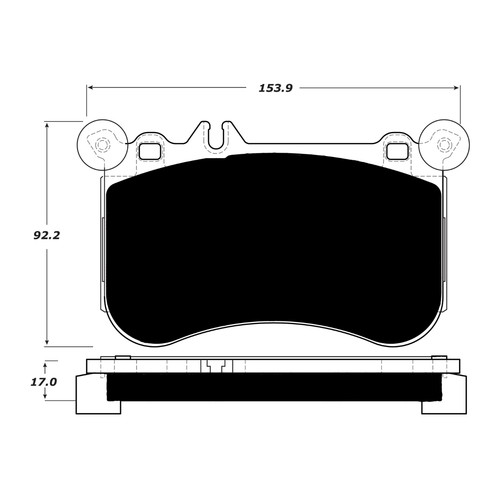 Porterfield AP1634 R4-S Front Brake Pad, Mercedes-Benz CLA 45 AMG 2014-2017