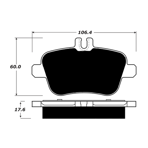 Porterfield AP1646 R4-S Rear Brake Pad, Mercedes-Benz CLA 250 2014-2017