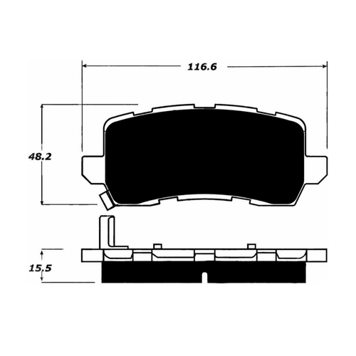 Porterfield AP1698 R4-S Rear Brake Pad, 2014-2017 Acura RLX / 2015-2017 Acura TLX