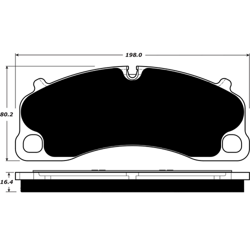 Porterfield AP1741 R4-S Front Brake Pad, Porsche 911 2018