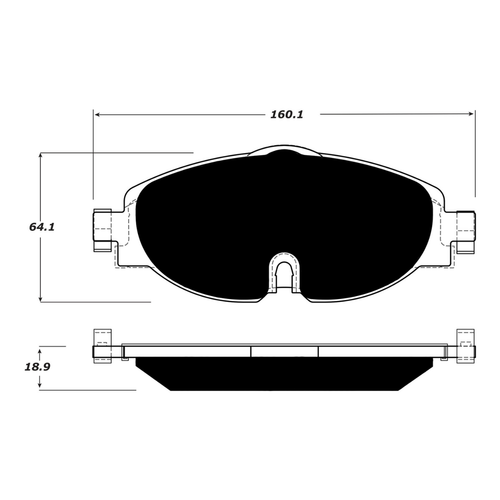 Porterfield AP1760 R4-S Front Brake Pad, VW Golf / Audi A3/A3 Quattro High Performance 5.0 2015-2017