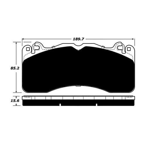 Porterfield AP1792 R4-S Front Brake Pad, Ford Mustang Brembo Package DTC-50 2015-2017