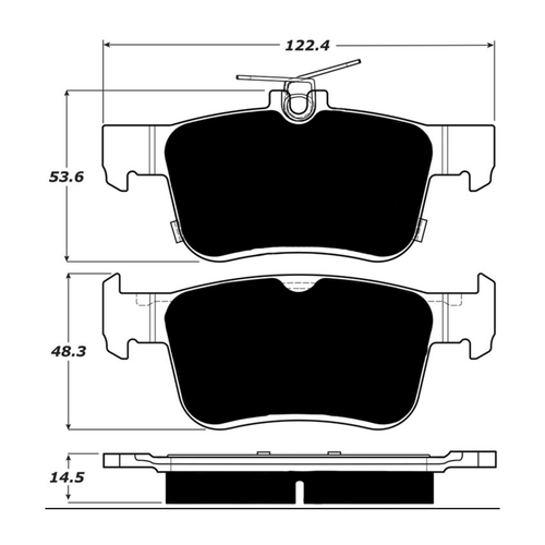 Porterfield AP1878 R4-S Rear Brake Pad, Honda Civic 2016-2017