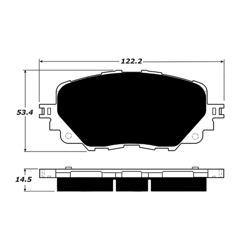 Porterfield AP1903 R4-S Front Brake Pad, Fiat 124 Spider 2017-2019