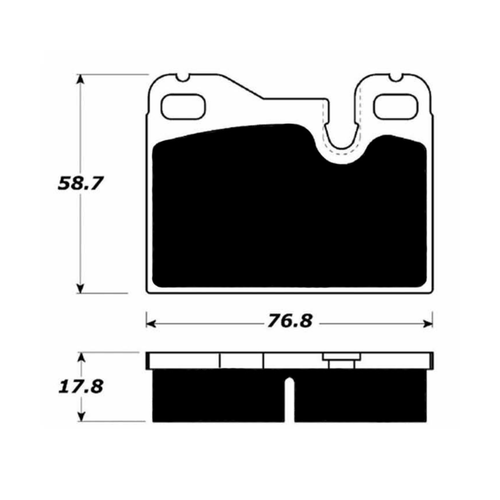 Porterfield AP252 R4-S Rear Brake Pad, Porsche 944 1983-1991