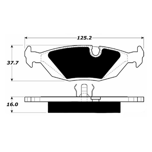 Porterfield AP279 R4-S Rear Brake Pad, BMW 325 2.7L 1986-1987