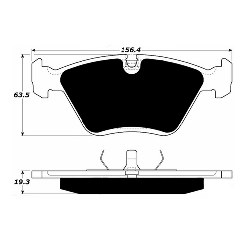 Porterfield AP394 R4-S Front Brake Pad, 1991-1993 BMW M5/1995-2002