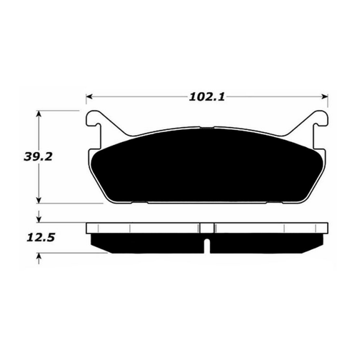 Porterfield AP458 R4-S Rear Brake Pad, 1991-1996 Ford Escort / 1990-1993 Mazda Miata / 1990-1994 Protege / 1991-1996 Mer Tr