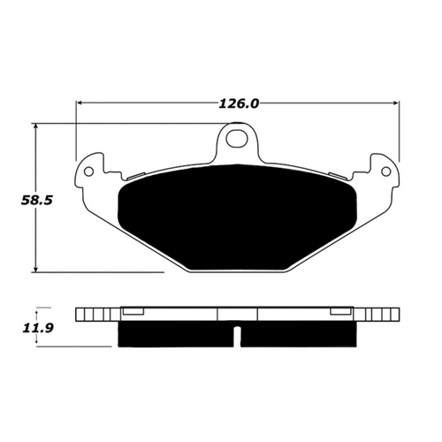 Porterfield AP491.12 R4-S Rear Brake Pad, 1992-2000 Dodge Viper / 2001-2005/2010-2011 Lotus Elise / 2010-2011 Lotus Exige