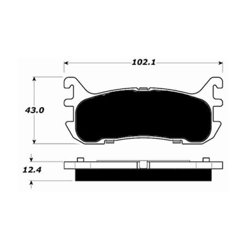 Porterfield AP636 R4-S Rear Brake Pad, 1997-2002 Ford Escort (Inc. LX/Sport) / 1994-2003 Mazda Miata