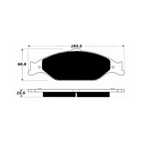 Porterfield AP804 R4-S Front Brake Pad, Ford Mustang Base/GT 1999-2004