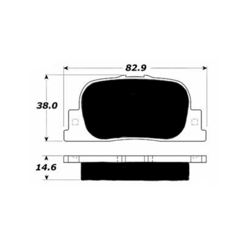 Porterfield AP835 R4-S Rear Brake Pad, 2005-2009 Scion tC / 2000-2001 Lexus ES300