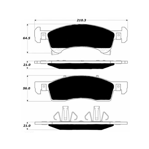 Porterfield AP934 R4-S Front Brake Pad, 2003-2006 Ford Expedition / 2003-2006 Lincoln Navigator Brake