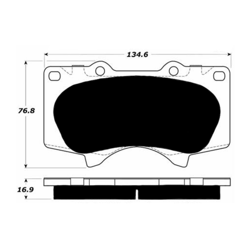 Porterfield AP976 R4-S Front Brake Pad, Toyota 4Runner 2003-2016