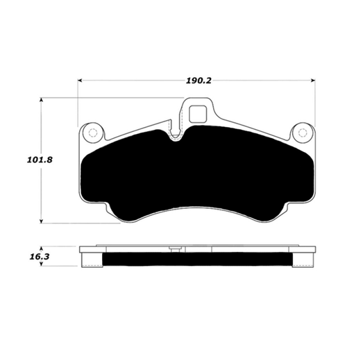 Porterfield AP991 R4-S Front Brake Pad, Porsche 911 Turbo S 2013