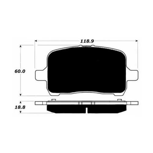 Porterfield AP1028 R4-S Front Brake Pad, 2005-2007 Cobalt SS / 2008-2009 HHR / 04+ Malibu / 07A+ G5 GT / 06+ G6