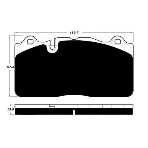 Porterfield AP1395 R4-S Front Brake Pad, Corvette Z06/ZR-1 (w/Carbon Ceramic Brake Package and Iron rotors) Autocross Br 2009-2011