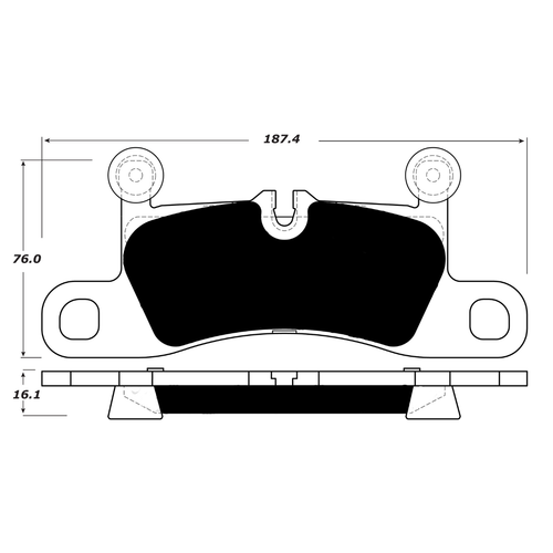 Porterfield AP1453 R4-S Rear Brake Pad, Porsche Cayenne 2015