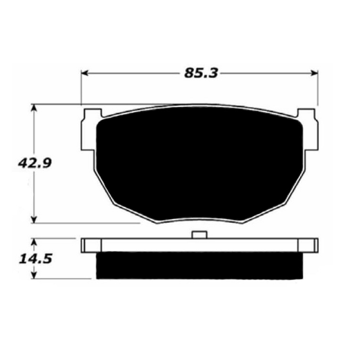 Porterfield AP230 R4-S Rear Brake Pad, Nissan 240SX SE 1989-1997