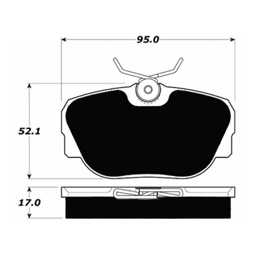 Porterfield AP278 R4-S Front Brake Pad, BMW 325i 1987-1991