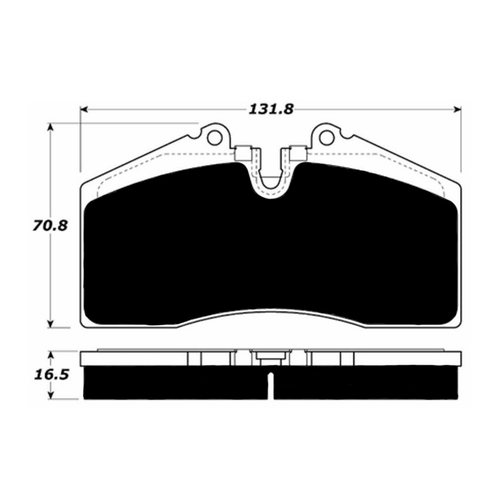Porterfield AP372 R4-S Front Brake Pad, 1986-1991 Porsche 928 CS