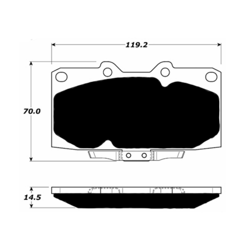 Porterfield AP460 R4-S Front Brake Pad, 2006-2007 WRX / 1989-1996 Nissan 300ZX / 1989-1993 Skyline GT-R