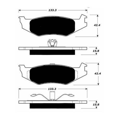 Porterfield AP512 R4-S Rear Brake Pad, SRT4