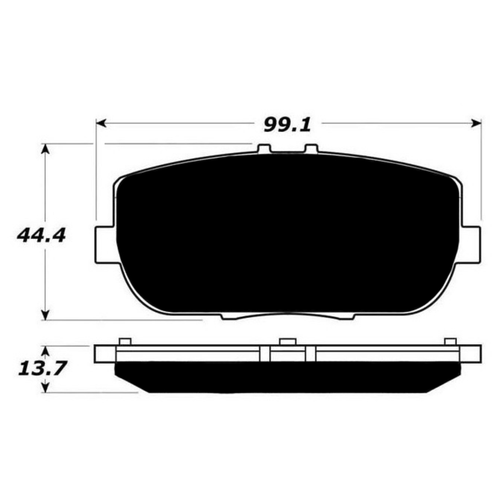 Porterfield AP1180 R4-S Rear Brake Pad, Mazda Miata MX-5 2006-2010