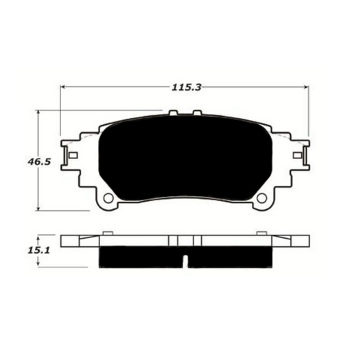 Porterfield AP1391 R4-S Rear Brake Pad, Toyota Highlander 2014-2016