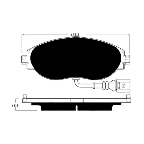 Porterfield AP1633 R4-S Front Brake Pad, Audi S3 2016