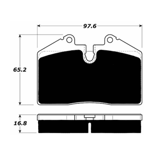 Porterfield AP345 R4-S Rear Brake Pad, 1979-1999 Porsche 911 / 1986-1995 Porsche 928 / 1986-1994 Porsche 944 Turbo