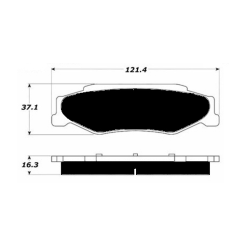 Porterfield AP732 R4-S Rear Brake Pad, 97-13 Chevy Corvette 1997-2013