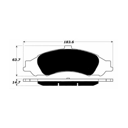 Porterfield AP1043 R4-S Front Brake Pad, Pontiac GTO 5.7 (Solid Rear Rotors) 2003-2004