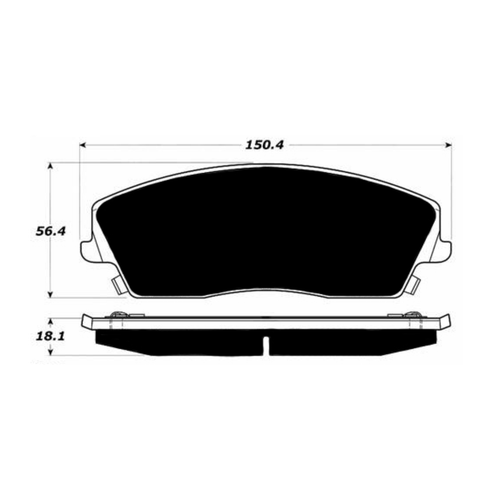 Porterfield AP1056 R4-S Front Brake Pad, Chrysler 300 2.7 2005-2009