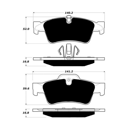 Porterfield AP1122 R4-S Rear Brake Pad, Mercedes-Benz G63 AMG 5.5 Twin Turbo 2012+