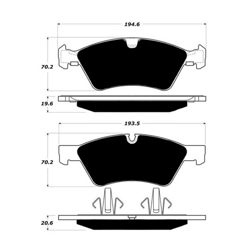Porterfield AP1123 R4-S Front Brake Pad, Mercedes-Benz E500 5.0 4-Matic 2006
