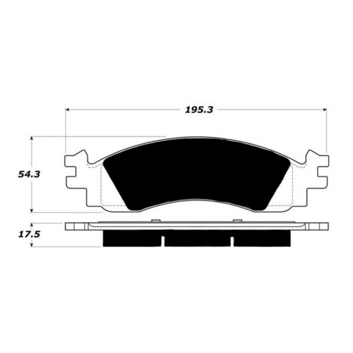 Porterfield AP1158 R4-S Front Brake Pad, Ford Taurus 3.5 Twin Turbo SHO 2010-2012