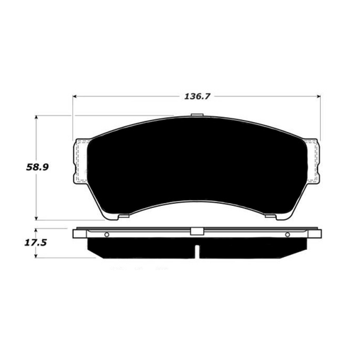 Porterfield AP1164 R4-S Front Brake Pad, Ford Fusion 2.3 2006-2009
