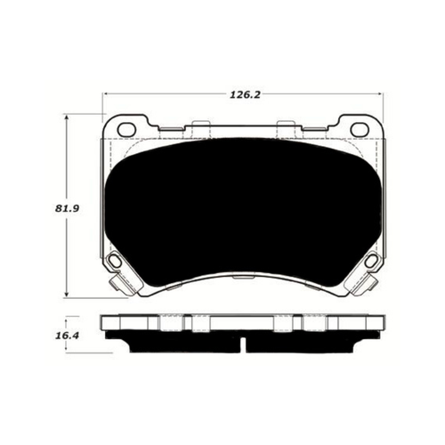 Porterfield AP1396 R4-S Front Brake Pad, Hyundai Equus 4.6 2011+