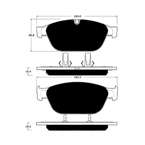 Porterfield AP1546 R4-S Front Brake Pad, Audi A8 Quattro 3.0 Supercharged 2011-2012