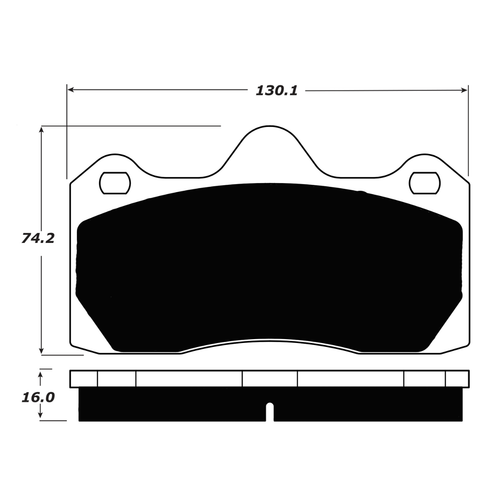 Porterfield AP1599 R4-S Rear Brake Pad, Lotus Evora 3.5L 2010-2016