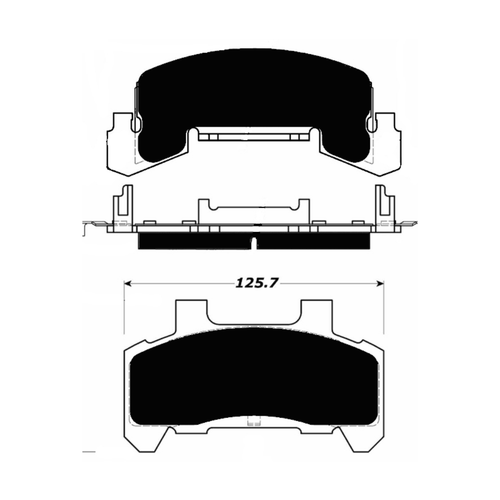 Porterfield AP289 R4-S Front Brake Pad, Buick Skyhawk 1.8 Turbo 1985-1987