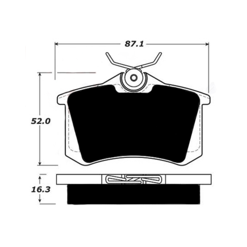 Porterfield AP340T R4-S Rear Brake Pad, Audi TT Quattro 3.2 2004-2006