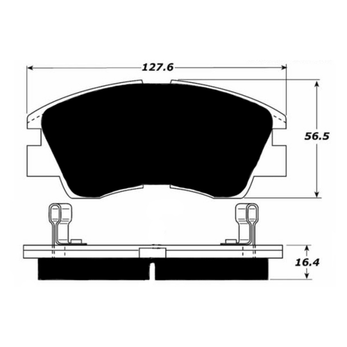 Porterfield AP349 R4-S Front Brake Pad, Mitsubishi Montero 2.6 1988-1991