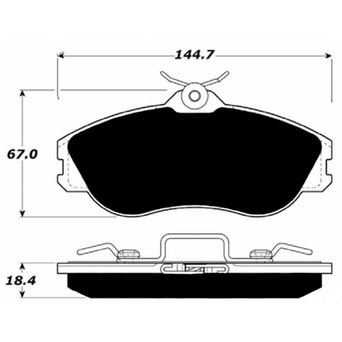 Porterfield AP419 R4-S Front Brake Pad, Audi 100 Quattro 2.3 (Girling) 1991-1992