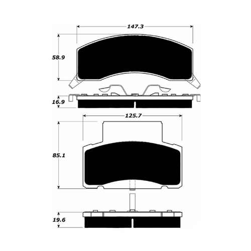 Porterfield AP459 R4-S Front Brake Pad, Chevrolet C30 DRW 1992-1999